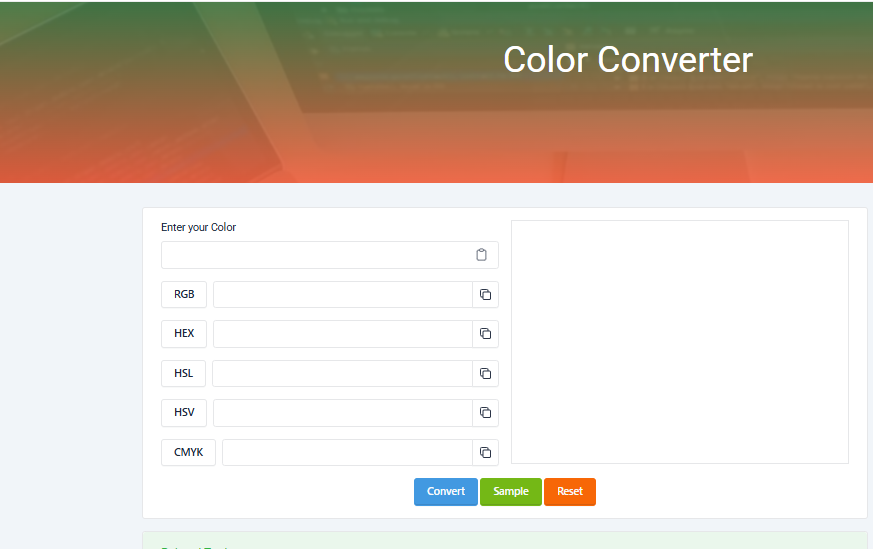 Free Online Color Converter — Convert HEX, RGB, HSL, HSV & CMYK Instantly